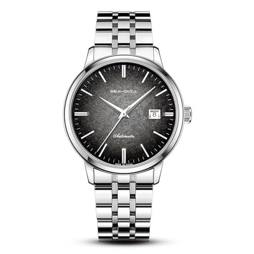 SEA-GULL Automatische mechanische Herren-Armbanduhr, ST2130-Uhrwerk, Edelstahl, wasserdicht, Business-Kleid, Kalender, 6191, Farbverlauf grau SEA-GULL Automatische mechanische Herren-Armbanduhr, ST2130-Uhrwerk, Edelstahl, wasserdicht, Business-Kleid, Kalender, 6191, Farbverlauf grau von Seagull