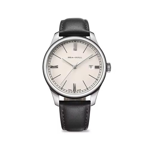 SEA-GULL Herren Mechanische Uhr Business Automatik Armbanduhr Möwe ST2130,316L Stahl Leuchtend Designer Uhr 819.17.6073, Schwarz , Modern von Seagull