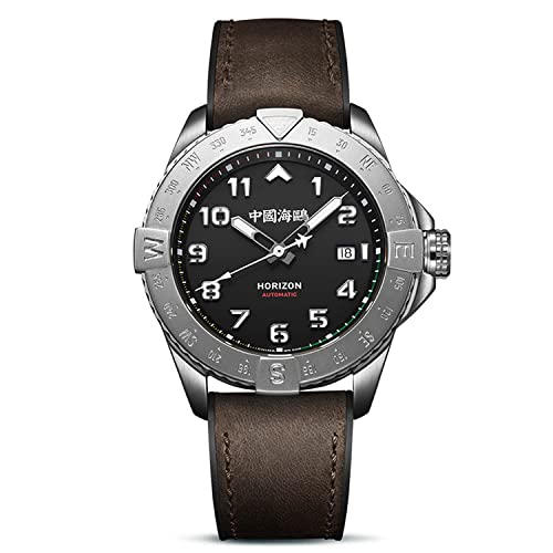 SEA-GULL Neue Seagull Uhr Horizon Skyline Serie Kompass Pilot Herren Armbanduhr Luftfahrt Chronograph Mechanische Uhr 1123 für Herren, Riemen von Seagull