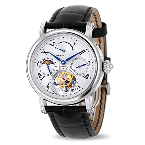 SEA-GULL Seagull Herrenuhr Tourbillon Mechanische Armbanduhr Multifunktionale Kalender Potenzial Energie Sonnenphase Herren Luxusuhr, Riemen SEA-GULL Seagull Herrenuhr Tourbillon Mechanische Armbanduhr Multifunktionale Kalender Potenzial Energie Sonnenphase Herren Luxusuhr, Riemen von Seagull