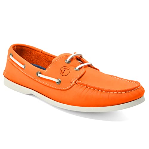 Seajure Herren Bootsschuhe Celestún Orange Nubukleder (eu_Footwear_Size_System, Adult, Numeric, medium, Numeric_44) von Seajure