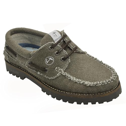 Seajure Herren Bootsschuhe Hanf und Vegan Vik Braun (SJ20550046, EU Schuhgrößensystem, Erwachsene, Herren, Numerisch, M, 46) von Seajure