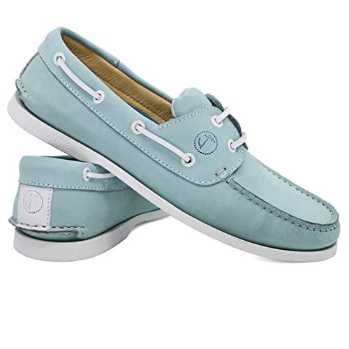 Seajure Herren Bootsschuhe Ifaty Hellblau Nubukleder (Numeric_42) von Seajure