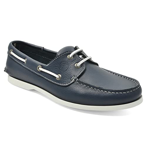 Seajure Herren Bootsschuhe Laurito Marineblau und Weiß Leder (eu_Footwear_Size_System, Adult, Numeric, medium, Numeric_41) von Seajure