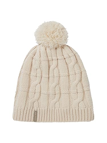 SealSkinz Hemsby Strickmütze mit Zopfmuster und Bommel, wasserdicht, für kaltes Wetter, cremefarben SealSkinz Hemsby Strickmütze mit Zopfmuster und Bommel, wasserdicht, für kaltes Wetter, cremefarben von SealSkinz