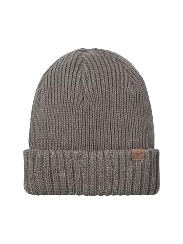 SEALSKINZ Unisex Bacton Kaltwetter-Strickmütze, wasserdicht, mit Rollbündchen Beanie Hat, Grau, S/M von SealSkinz