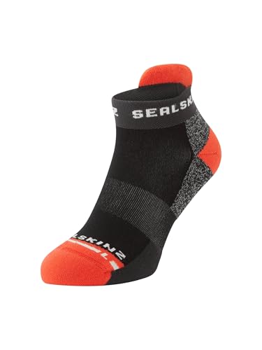 SEALSKINZ Unisex Blister Anklet Running Sock Pedham Anti-Blasen-Fußkettchen, Laufsocke, Schwarz, L von SealSkinz