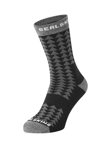 SEALSKINZ Unisex Mid Length Running Sock Hilgay Merino Laufsocke, mittellang, Schwarz, M von SealSkinz