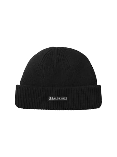 SealSkinz Standard Outdoor Langham wasserdichte Beanie für kaltes Wetter – Schwarz, L/XL von SealSkinz
