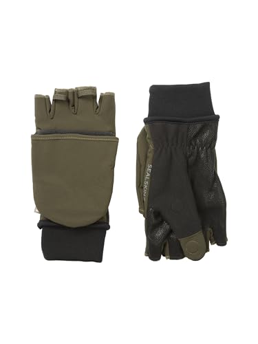 SealSkinz Walpole Kaltwetter-Fausthandschuhe, windfest, olivgrün-schwarz, Größe XXL von SealSkinz