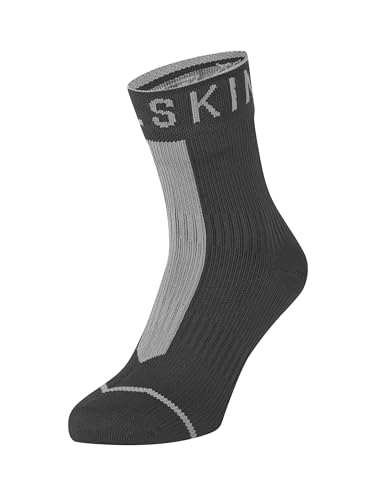 Sealskinz Unisex Allwetter Wasserdichte Socken mit Hydrostop – Knöchellang, Schwarz, M von SealSkinz