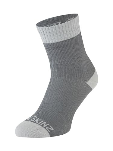 SealSkinz Waterproof Warm Weather Ankle Length Sock Unisex Erwachsene, grau, L von SealSkinz