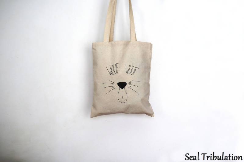 Totebag Cane - Handbemalte Stofftasche Mit Hundekopfmuster Totebag Cane - Handbemalte Stofftasche Mit Hundekopfmuster von SealTribulation