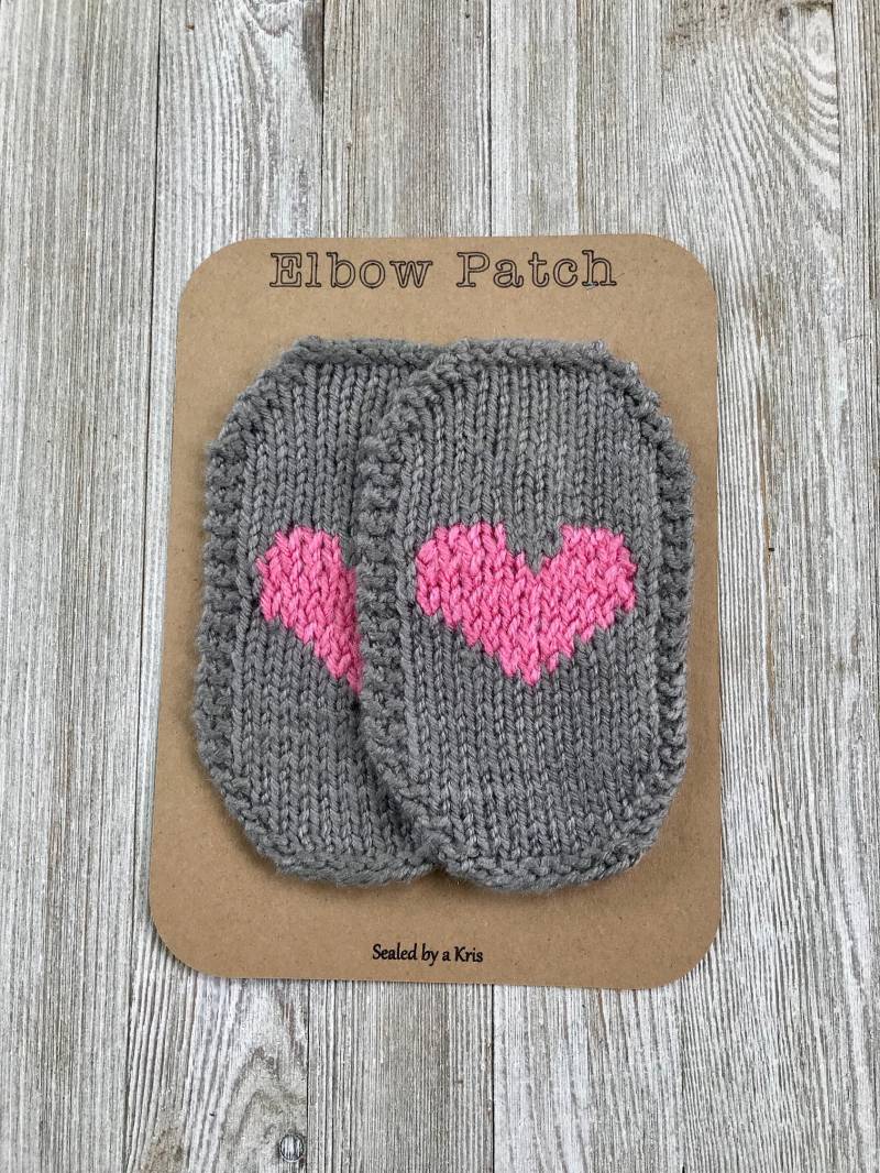 Diy Valentine Shirt, Herz Elbow Patches, Valentinstag Strickgeschenke, Handgestrickte Ellenbogen Patches. Einzigartiges Geschenk von SealedbyaKris