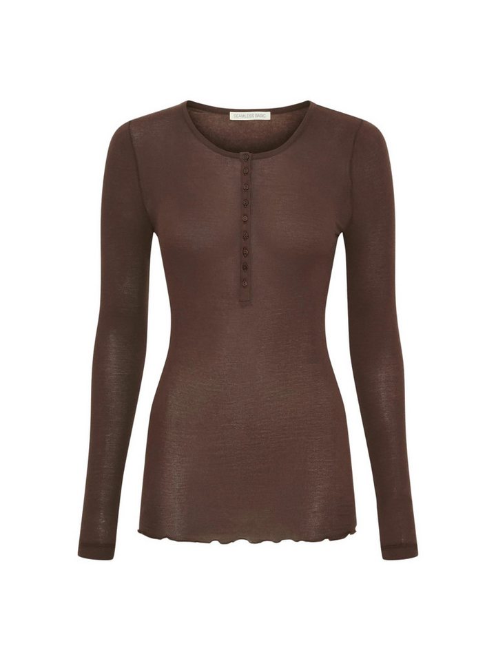 Seamless Basic Langarmhemd Seamless Basic Shirt Cotton Granddad von Seamless Basic