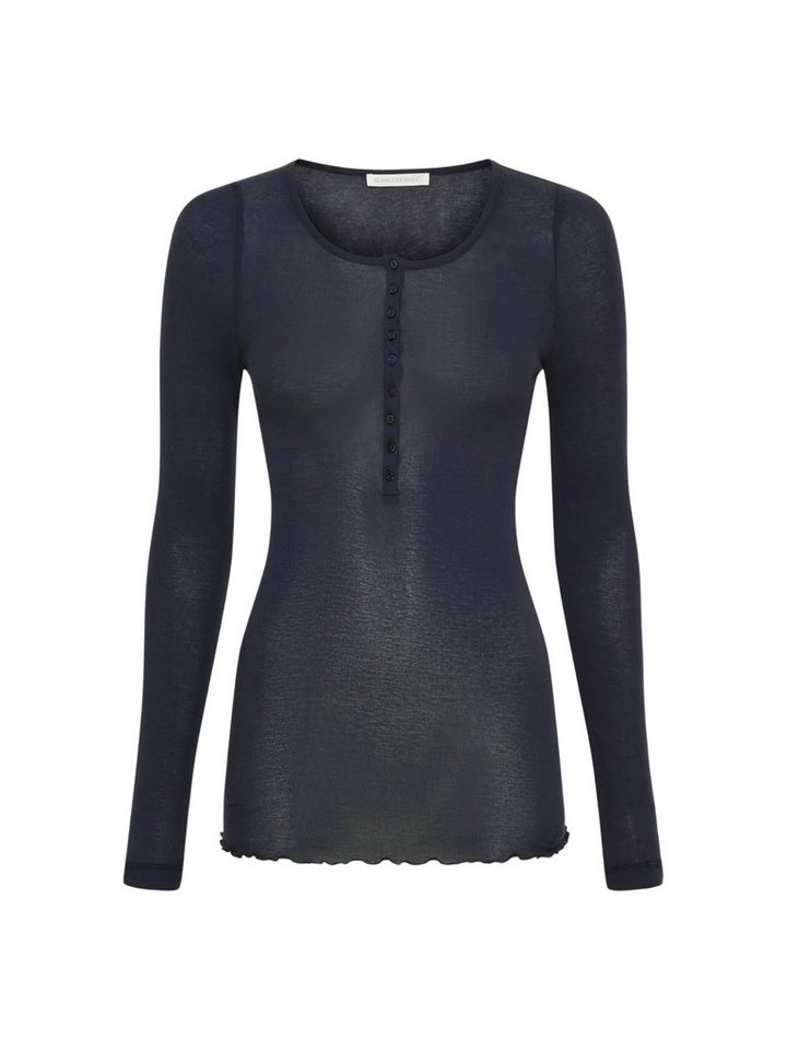 Seamless Basic Langarmhemd Seamless Basic Shirt Cotton Granddad von Seamless Basic