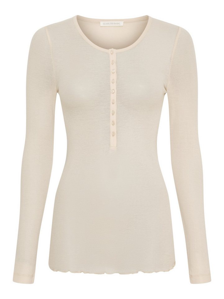Seamless Basic Langarmhemd Seamless Basic Shirt Cotton Granddad von Seamless Basic