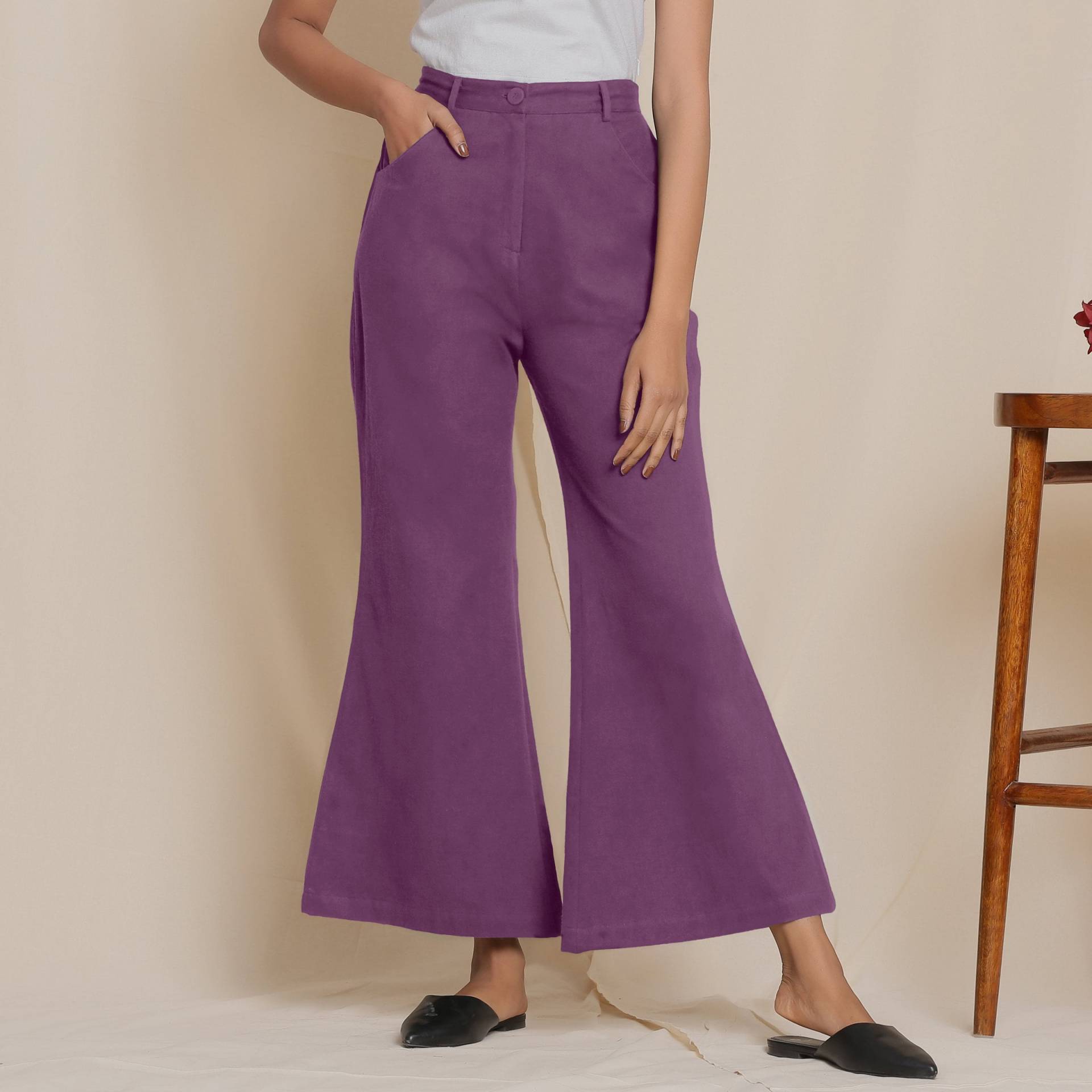 100% Baumwollflanell-Bootcut-Hose, Anpassbare Hose, Comfort Fit-Hose Mit Taschen, High-Rise-Bandhose, Übergröße, Petite, Tall Etsw 100% Baumwollflanell-Bootcut-Hose, Anpassbare Hose, Comfort Fit-Hose Mit Taschen, High-Rise-Bandhose, Übergröße, Petite, Tall Etsw von SeamsFriendlyIndia