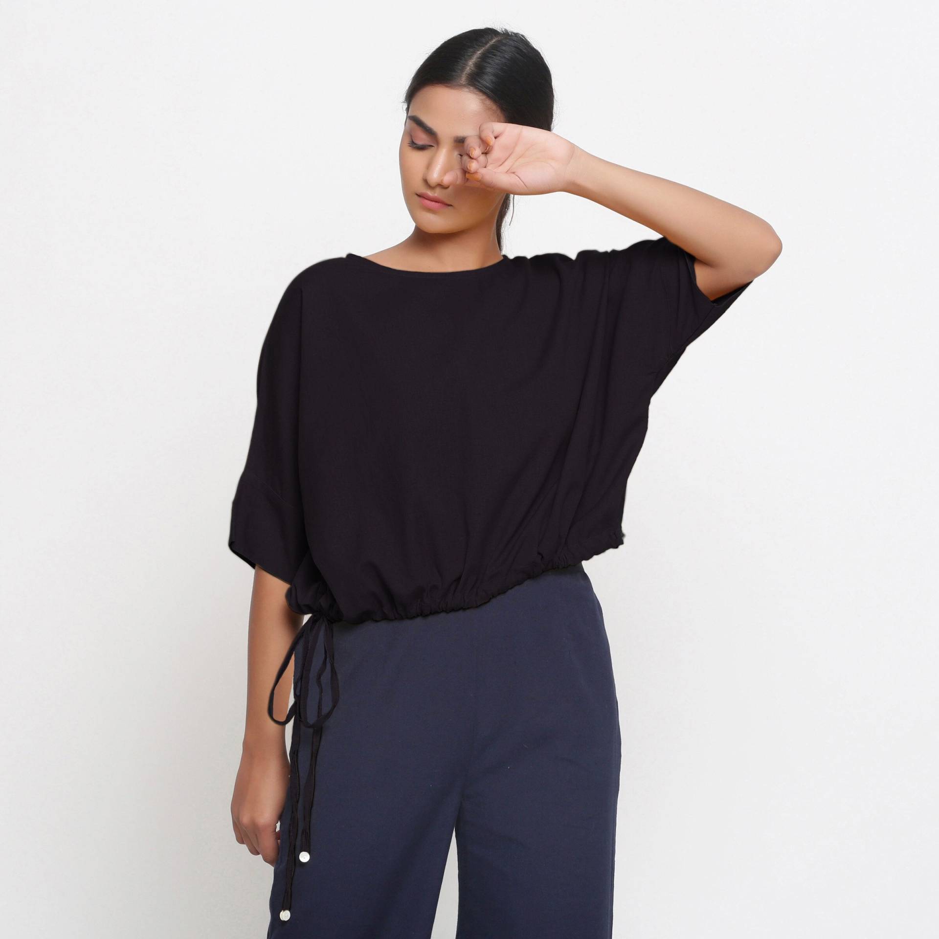 Solide Baumwollflachs Blouson Top, Loose Fit Rundhals Anpassbares Drop Schulter Plus Größe, Petite, Tall Etsw Solide Baumwollflachs Blouson Top, Loose Fit Rundhals Anpassbares Drop Schulter Plus Größe, Petite, Tall Etsw von SeamsFriendlyIndia