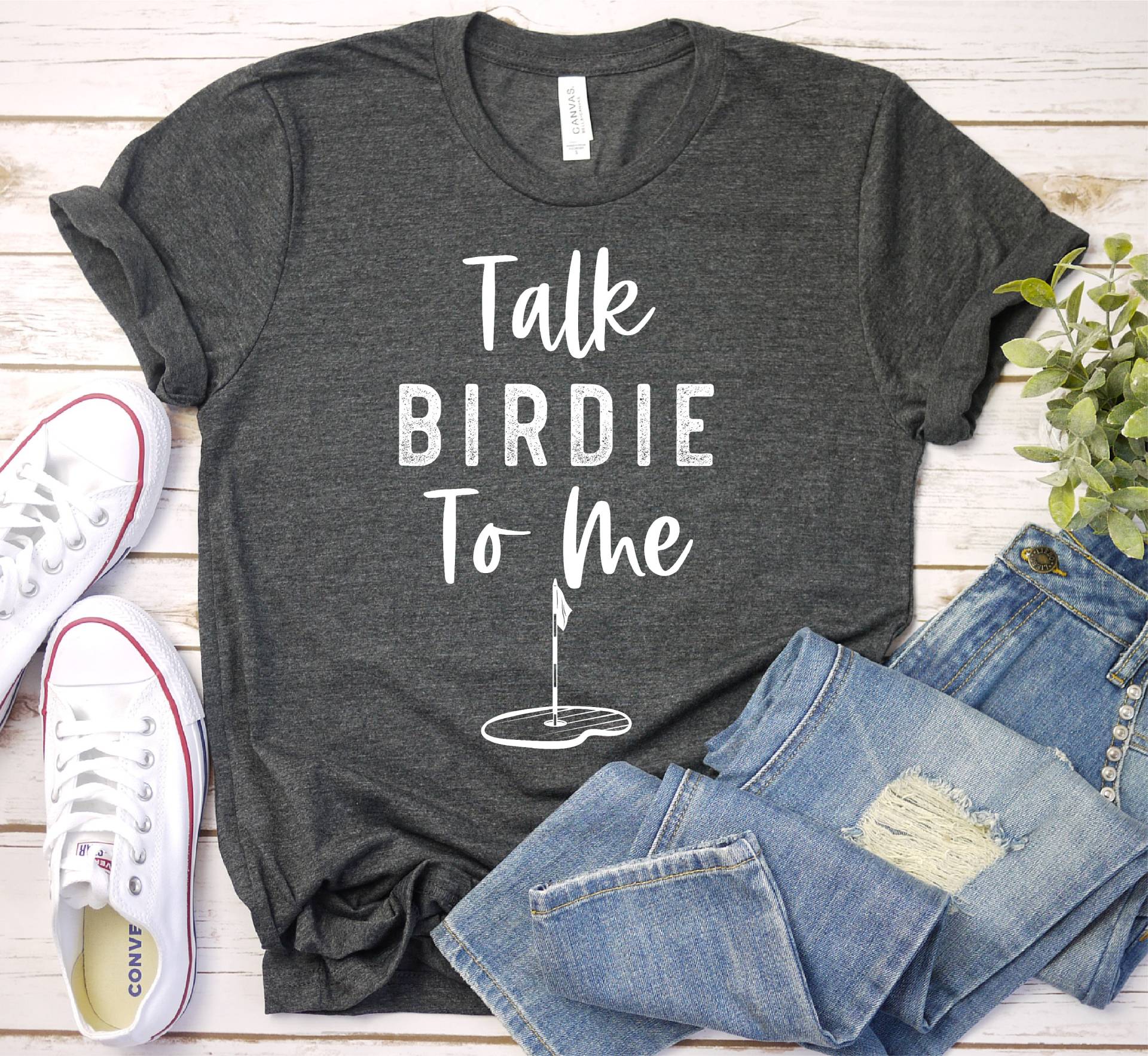 Talk Birdie To Me Shirt, Golf Liebhaber Geschenk, Golfer Lustiges Golfen, Premium Herren Damen Unisex Shirt von SeamsToBeShirts