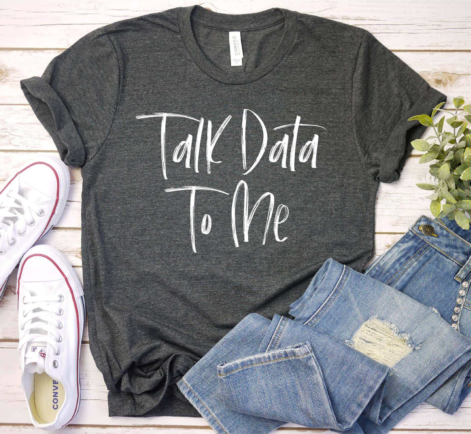 Talk Data To Me T-Shirt, Daten-T-Shirt, Daten-Analyst-Geschenk, Daten-Wissenschaft, Informatik, Premium-Männer-Frauen-Unisex-Shirt von SeamsToBeShirts