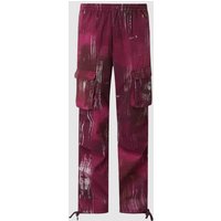 Sean John Baggy Fit Cargohose aus Baumwolle Modell 'Script Logo Scratch' in Fuchsia, Größe M von Sean John
