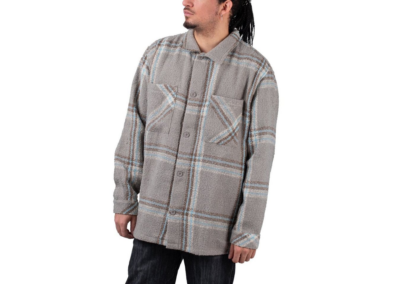 Sean John Hemdjacke Sean John Script Logo Bouclé Overshirt von Sean John