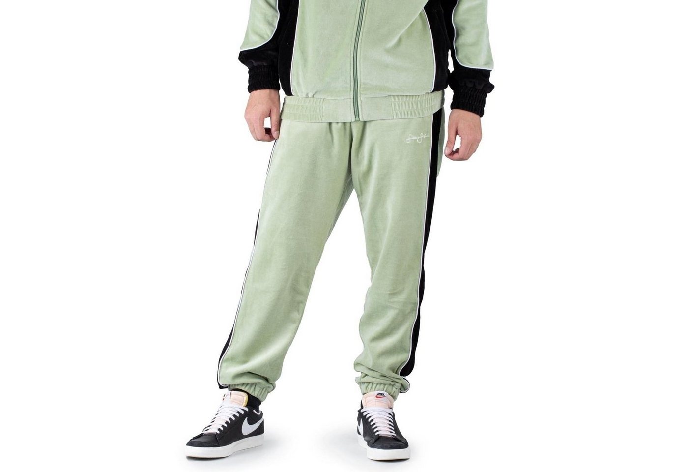 Sean John Jogginghose Sean John Script Logo Colorblock Velvet Trackpant von Sean John
