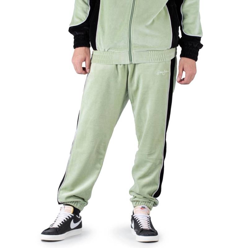 Sean John Script Logo Colorblock Velvet Trackpant von Sean John