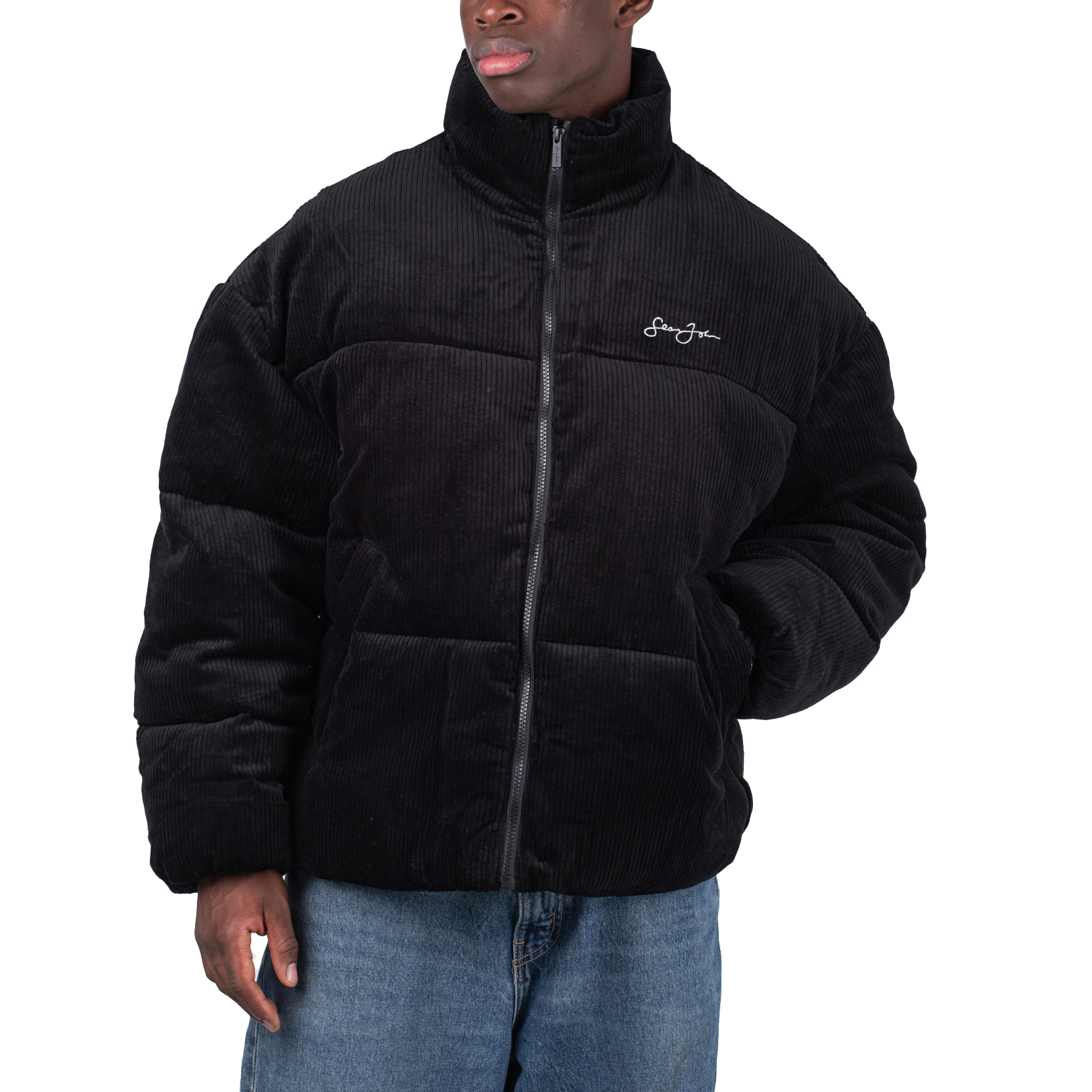 Sean John Script Logo Corduroy Puffer von Sean John