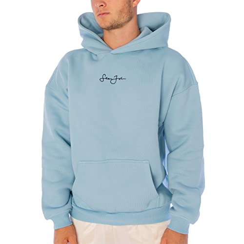 Sean John Script Logo Washed Out Hoodie Herren Light Blue L von Sean John