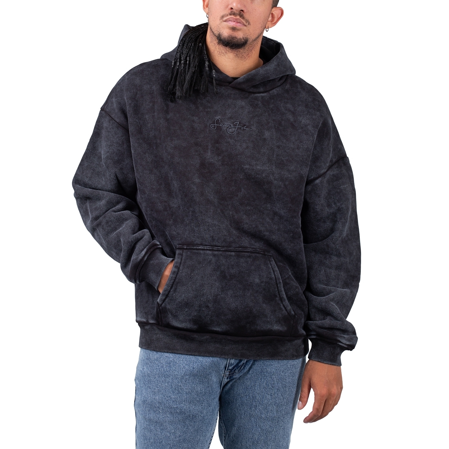 Sean John Script Logo Washed Out Legendary Hoodie von Sean John