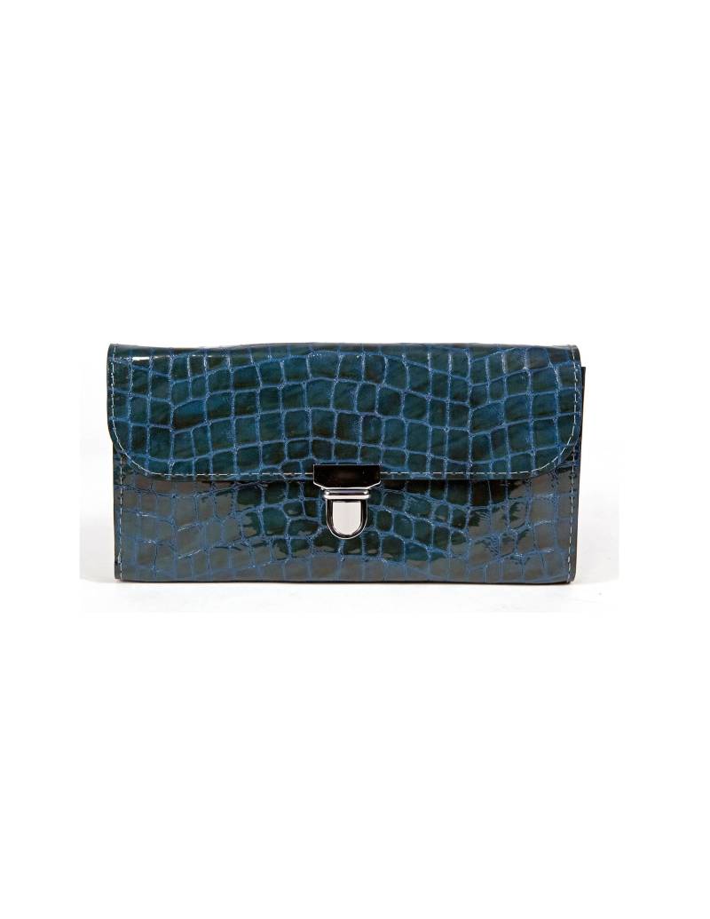 Damen Clutch Geldbörse in Krokodilprägung Leder von SeanRayLeatherStudio