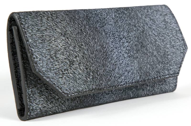 Lange Damen Geldbörse Aus Grauem Texturiertem Leder von SeanRayLeatherStudio