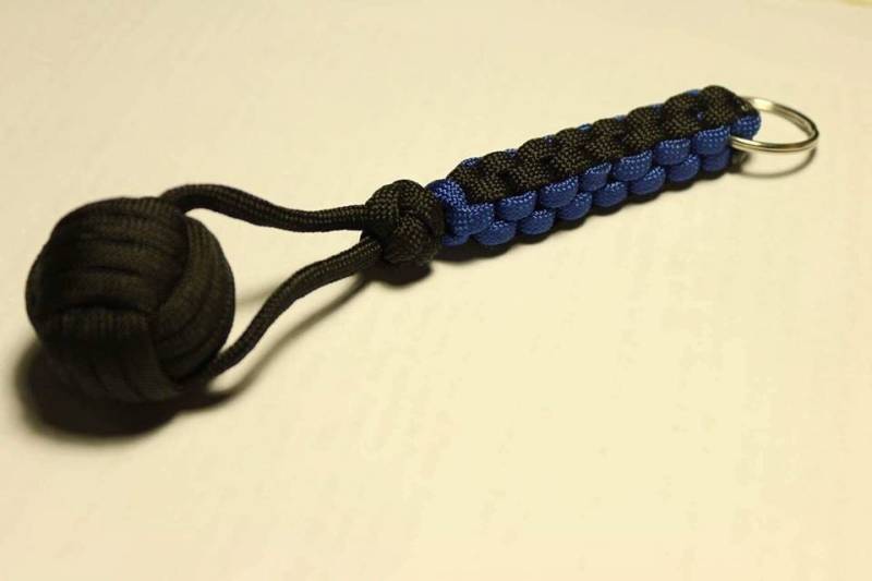 3x 550 Paracord Monkey Fist Schlüsselanhänger - 3/4" Stahl Kugel Lagerkern von SeascoutCreations