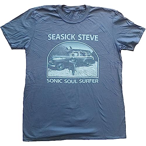 Seasick Steve - Sonic Soul Surfer T-Shirt für Herren/Damen Unisex (M) (Blau) von Seasick Steve