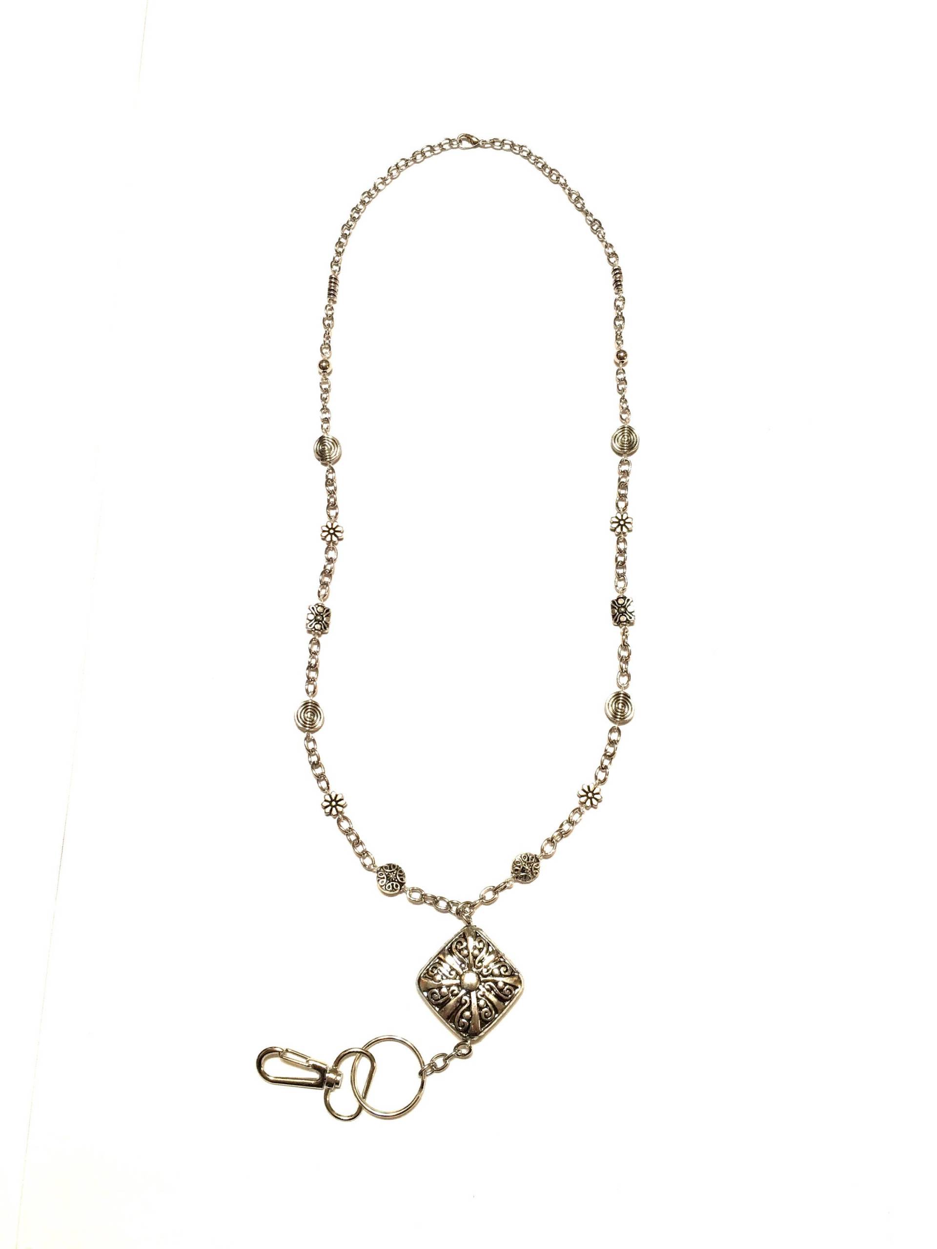 Silber Perlen Lanyard Eleganter Ausweishalter von SeasonalMarie