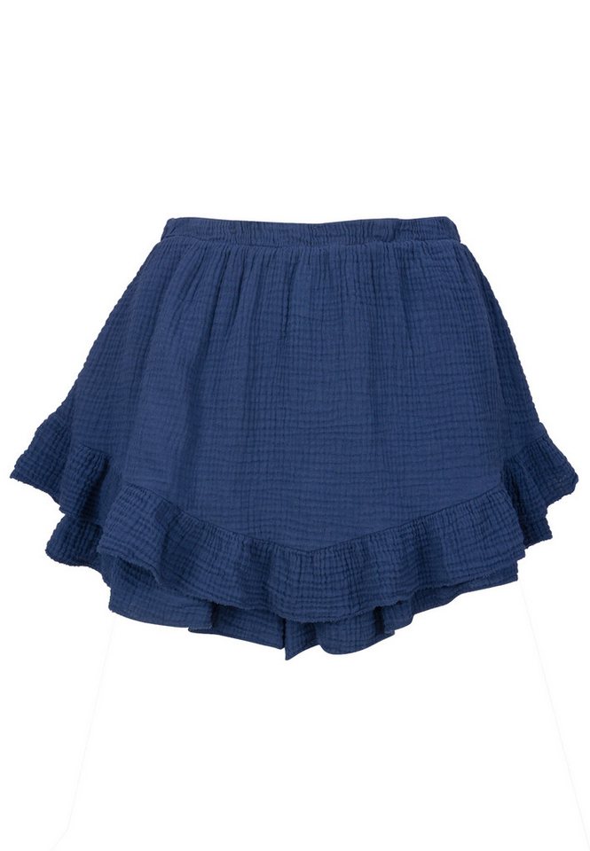 Seasons of April A-Linien-Rock LORENA MUSSELIN Kurzer Damen Hosen Rock aus Musselin mit Rüschen, 100% Baumwolle von Seasons of April