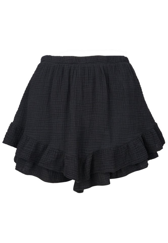 Seasons of April A-Linien-Rock LORENA MUSSELIN Kurzer Damen Hosen Rock aus Musselin mit Rüschen, 100% Baumwolle von Seasons of April