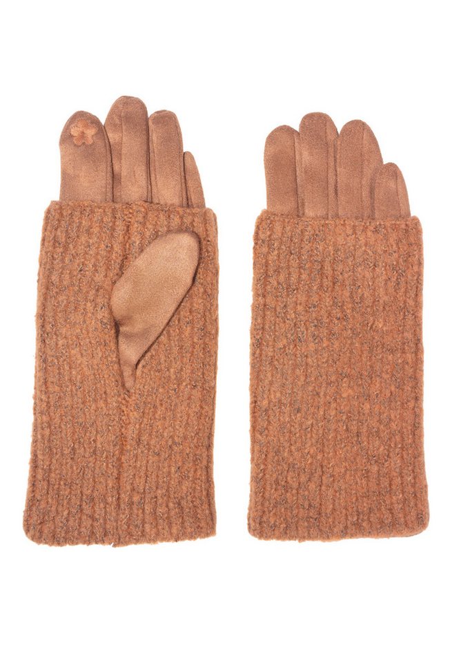 Seasons of April Baumwollhandschuhe LUMI Eleganter Damen Handschuh in Wildleder-Optik mit Überzieher von Seasons of April
