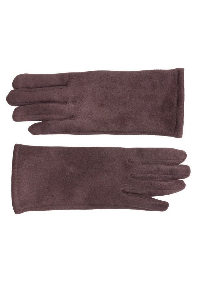 Seasons of April Baumwollhandschuhe Thea Damen Handschuhe elastisch Touchscreen aufgeraut in Wildlederoptik von Seasons of April