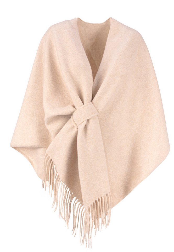 Seasons of April Cape ANDREA CAPE Hochwertiges Cape mit Bindeschlaufe und Fransen für Damen von Seasons of April