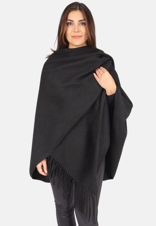 Seasons of April Cape ANDREA CAPE Hochwertiges Cape mit Bindeschlaufe und Fransen für Damen von Seasons of April