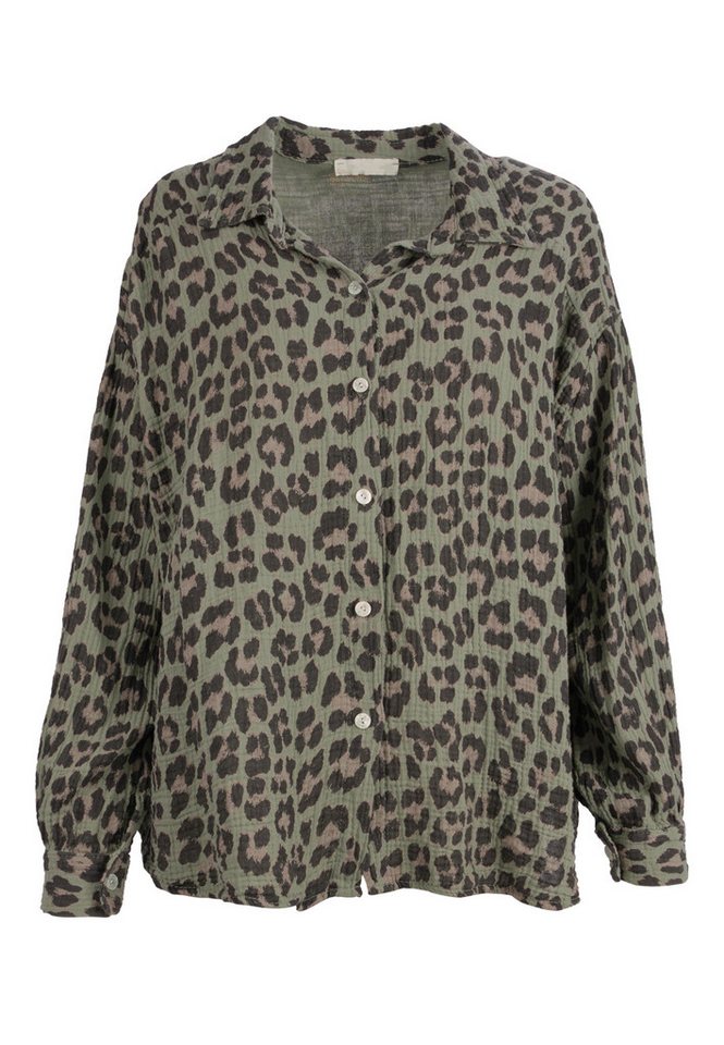 Seasons of April Hemdbluse LEO QUEEN MUSSELIN OVERSIZED Oversized Musselin Bluse 100% Baumwolle, Leoparden Muster von Seasons of April