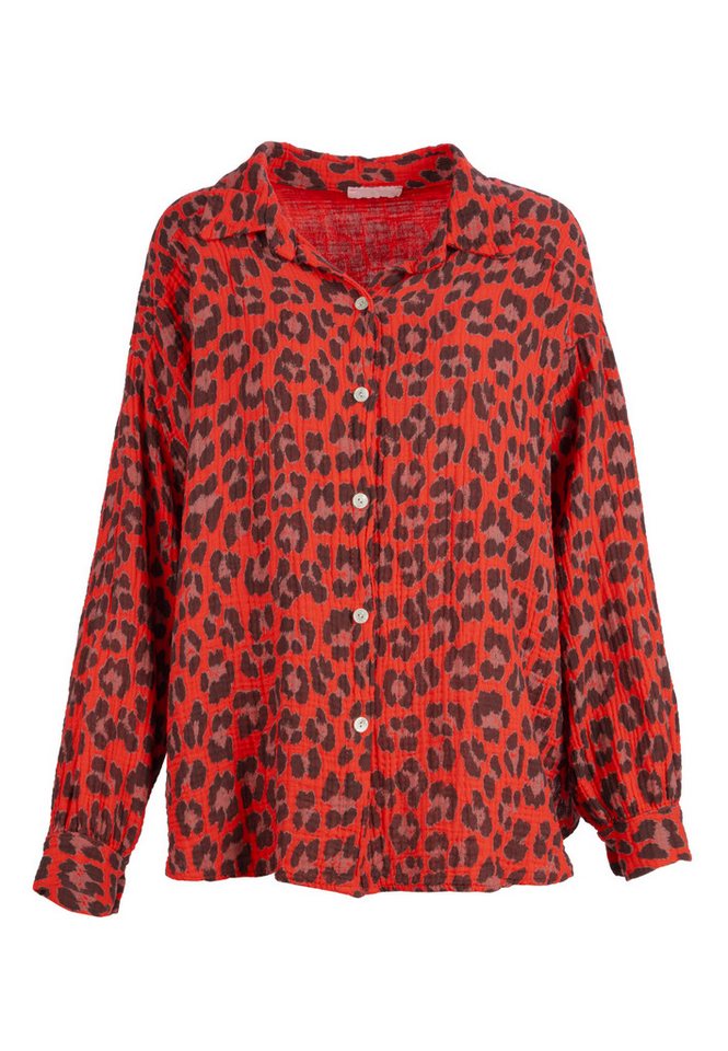 Seasons of April Hemdbluse LEO QUEEN MUSSELIN OVERSIZED Oversized Musselin Bluse 100% Baumwolle, Leoparden Muster Seasons of April Hemdbluse LEO QUEEN MUSSELIN OVERSIZED Oversized Musselin Bluse 100% Baumwolle, Leoparden Muster von Seasons of April