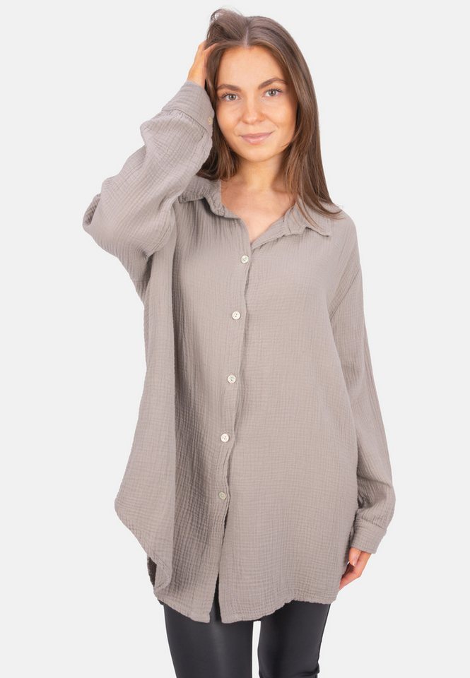 Seasons of April Hemdbluse SUSIE MUSSELIN OVERSIZED Oversized Musselin Bluse 100% Baumwolle, Gr. S/M & L/XL, viele Farben von Seasons of April