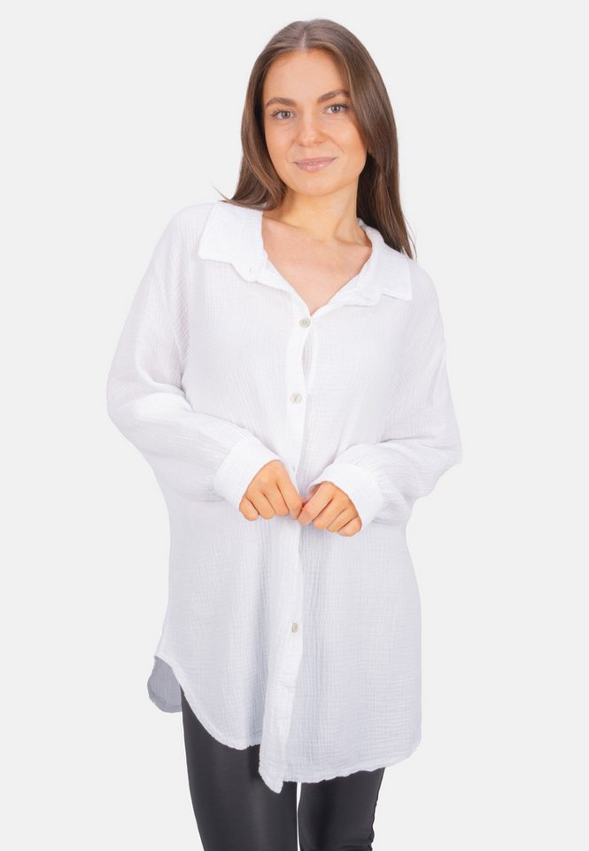 Seasons of April Hemdbluse SUSIE MUSSELIN OVERSIZED Oversized Musselin Bluse 100% Baumwolle, Gr. S/M & L/XL, viele Farben von Seasons of April