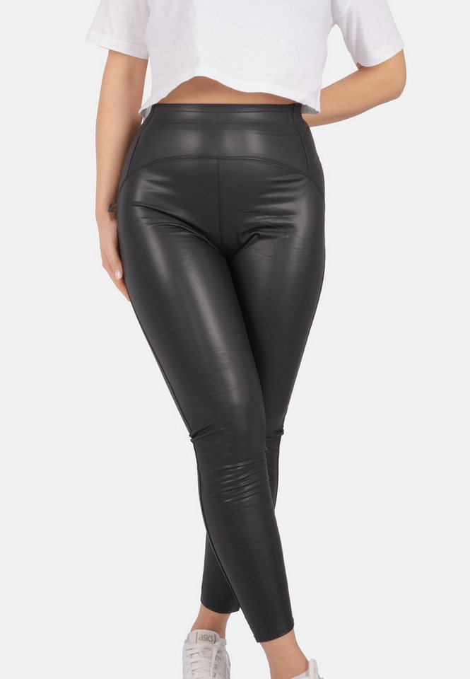 Seasons of April Highwaist Leggings Rachel Elegante Damen Leggings in Lederoptik, Perfekter Fit von Seasons of April