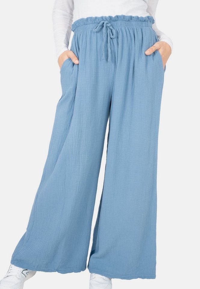Seasons of April Jerseyhose Musselinhose Liska (1-tlg) Weite Musselin Hose mit elastischem Bund von Seasons of April