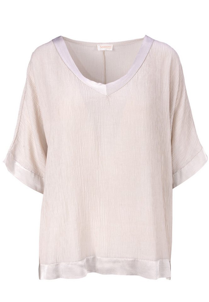Seasons of April Klassische Bluse STELLA Lockere Damen Bluse, Crinkle Jersey Stella, für Büro, Alltag & Urlaub Seasons of April Klassische Bluse STELLA Lockere Damen Bluse, Crinkle Jersey Stella, für Büro, Alltag & Urlaub von Seasons of April